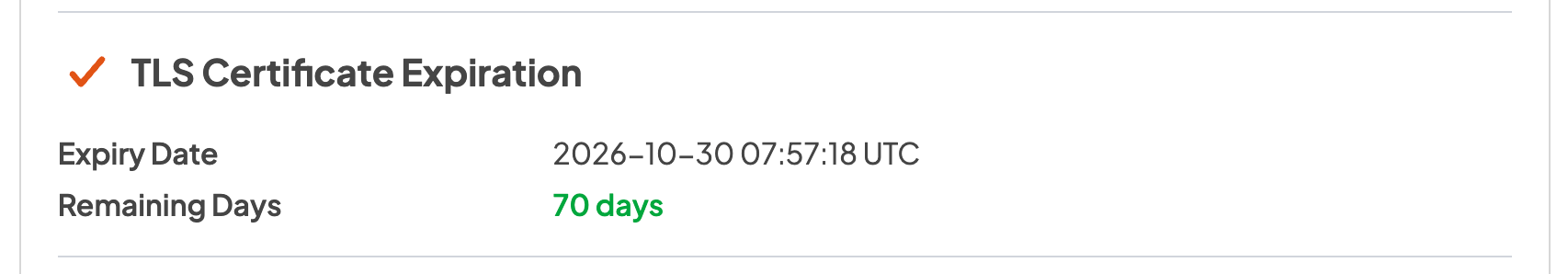 ssl certificate Expiration